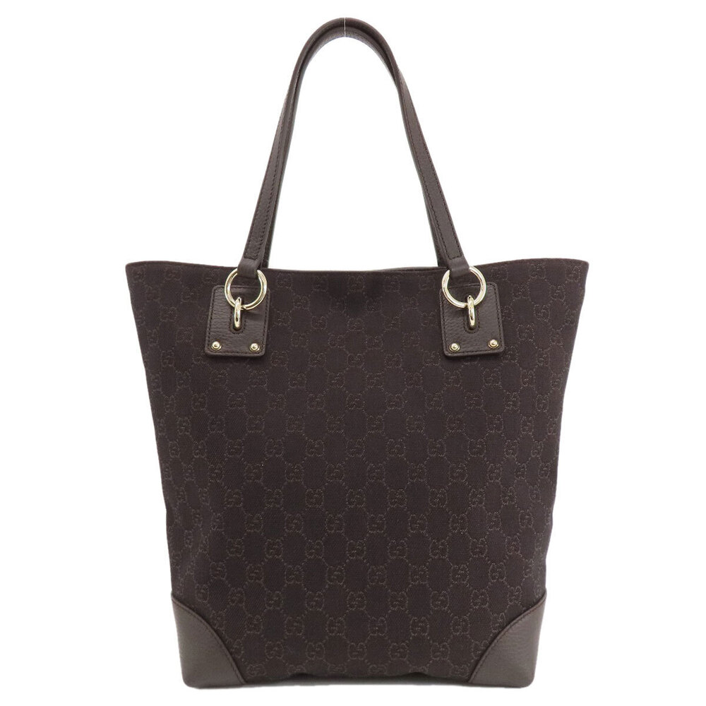 Gucci Abbey monogram strap leather D bag D ring brown tote canvas Ring